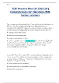 HESI Practice Test OB 2025-26 &vert; Comprehensive Key Questions With Correct Answers