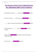 Cna Kansas State Test &vert; Comprehensive Key Questions With Correct Answers