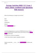Portage Nutrition BIOD 121 Exam 1 2025&sol;2026&semi; Certified Exam Questions With Answers