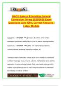 GACE Special Education General Curriculum Terms 2025&sol;2026 &ndash; 100&plus; Essential Concepts & Definitions &vert; Topics&colon; Disabilities&comma; Assessments&comma; Laws&comma; Teaching Models &vert; University of Georgia