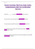 Dental Assisting: Mid-Term Study Guide; Comprehensive Q&A For Certification Success