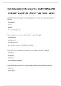 ISA Arborist Certification Test QUESTIONS AND CORRECT ANSWERS LATEST THIS YEAR