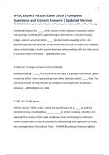 BPOC Exam 3 Actual Exam 2026 &vert; Complete Questions and Correct Answers &vert; Updated Version