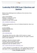 Leadership NUR4590 Exam 2 Questions and  Answers
