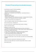 Florida LP Exam with precise detailed answers
