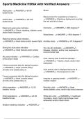 Sports Medicine HOSA with Verified Answers