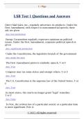 LSB Test 1 Questions and Answers 