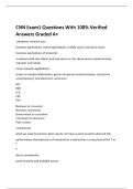 CNN Exam1 Questions With 100&percnt; Verified  Answers Graded A&plus; 