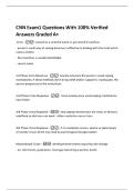 CNN Exam1 Questions With 100&percnt; Verified  Answers Graded A&plus; 
