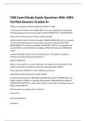 CNN Exam1Study Guide Questions With 100&percnt;  Verified Answers Graded A&plus; 