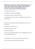 NRFSP Exam &lpar;Real Exam 2026&rpar; &vert; National Registry of Food Safety Professionals &lpar;NRFSP&rpar; &vert; All Questions and Correct Answers &vert; Brand New Version&excl;