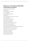 CNN Lecture 1 Exam Questions With 100&percnt;  Verified Answers Graded A&plus; 
