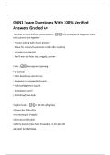 CNN1 Exam Questions With 100&percnt; Verified  Answers Graded A&plus; 