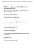 CNN1 Exam Questions With 100&percnt; Verified  Answers Graded A&plus; 