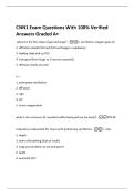 CNN1 Exam Questions With 100&percnt; Verified  Answers Graded A&plus; 