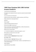 CNN1 Exam Questions With 100&percnt; Verified  Answers Graded A&plus;