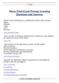 Micro Final Exam Portage Learning  Questions and Answers 