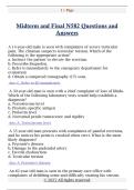 Midterm and Final N582 Questions and  Answers