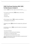 CNN1 Final Exam Questions With 100&percnt;  Verified Answers Graded A&plus; 