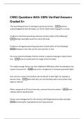 CNN1 Questions With 100&percnt; Verified Answers  Graded A&plus; 
