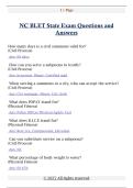 NC BLET STATE EXAM Questions and  Answers 
