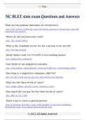 NC BLET state exam Questions and Answers 