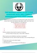 THE BAHAMAS PERMIT STUDY GUIDE QUESTIONS WITH 100&percnt; CORRECT ANSWERS&vert;VERIFIED&vert;LATEST UPDATE