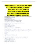 Wastewater Class 2 Ohio ABC part 2 Exam Questions with Correct Solutions Already Graded A&plus;&excl;&excl;&excl;Updated 2025&sol;2026 New Syllabus Exam Preparation Material<<LATEST VERSION>>