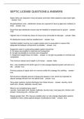 SEPTIC LICENSE QUESTIONS & ANSWERS