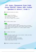 CIC Agency Management Exam Guide &lpar;Latest 2026&sol;2027 Update&rpar; 100&percnt; Verified Questions & Answers &vert; Grade A