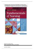 Fundamentals of Nursing 12th Edition by Potter Perry Test Bank&vert;&vert;All Chapters covered&vert;&vert;Answers and Rationales