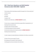 FOI 1 Final Exam Questions and Well Detailed  Answers&vert;&vert; Latest 2025&sol;2026- Updated