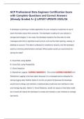 GCP Professional Data Engineer Certification Exam  with Complete Questions and Correct Answers  &vert;Already Graded A&plus;&vert;&vert; LATEST UPDATE 2025&sol;26 