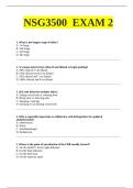 NSG3500  EXAM 2