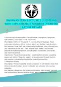 BAHAMAS EXAM LECTURE 2 QUESTIONS WITH 100&percnt; CORRECT ANSWERS &vert; VERIFIED &vert; LATEST UPDATE