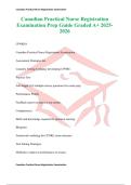 Canadian Practical Nurse Registration Examination Prep Guide Graded A&plus; 2025-2026