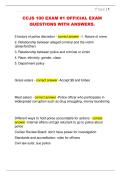 CCJS 100 EXAM &num;1 OFFICIAL EXAM  QUESTIONS WITH ANSWERS&period; 