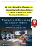Solution Manual for Management Accounting for Decision Makers: 11th Edition By Peter Atrill, Eddie McLaney All Chapters 1 - 12 Latest Update