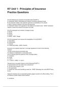 KY Unit 1 - Principles of Insurance Practice Questions NEWEST 2025&sol;2026 ACTUAL EXAM COMPLETE QUESTIONS AND CORRECT DETAILED ANSWERS &lpar;VERIFIED ANSWERS&rpar; &vert;ALREADY GRADED A&plus;&vert;&vert;BRAND NEW&excl;&excl;