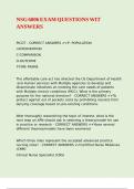 NSG 6006 EXAM QUESTIONS WIT ANSWERS