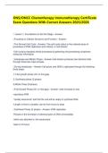  ONS&sol;ONCC Chemotherapy Immunotherapy Certificate Exam Questions With Correct Answers 2025&sol;2026