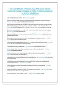 AMT&colon; AMERICAN MEDICAL TECHNOLOGIST STUDY GUIDE WITH ALL CORRECT & 100&percnt; VERIFIED ANSWERS &vert;ALREADY GRADED A&plus;