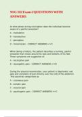 NSG 332 Exam 2 QUESTIONS WITH ANSWERS