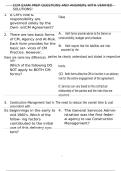 CCM EXAM PREP QUESTIONS AND ANSWERS WITH VERIFIED SOLUTIONS&excl;