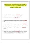 Chem 1030 Exam 1 Prado Real Exam Questions WITH  100&percnt; RATED Correct Answers EXPERT VERIFIED JUST  RELEASED GET IT A&plus; 2025 