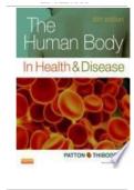Test Bank for The Human Body in Health and Disease 8th Edition and 6th edition by Patton Comprehensive Exam Prep Patton Complete Verified Newest Version