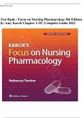 Test Bank For Karch&rsquo;s Focus on Nursing Pharmacology Ninth  Edition by Rebecca Tucker&vert;&vert;ISBN&colon;9781975180409