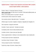 Applied Nutrition &colon; Chapter 6 Exam Questions and Answers With complete  solution&ndash;Expert Verified &vert; Latest Questions 