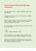 Navy CS Various Advancement Questions With answers