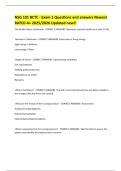 NSG 101 BCTC - Exam 1 Questions and answers Newest RATED A&plus; 2025&sol;2026 Updated new&excl;&excl;